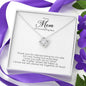 To My Mom on My Wedding Day, Love Knot Necklace