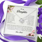 To My Daughter, Love Knot Necklace