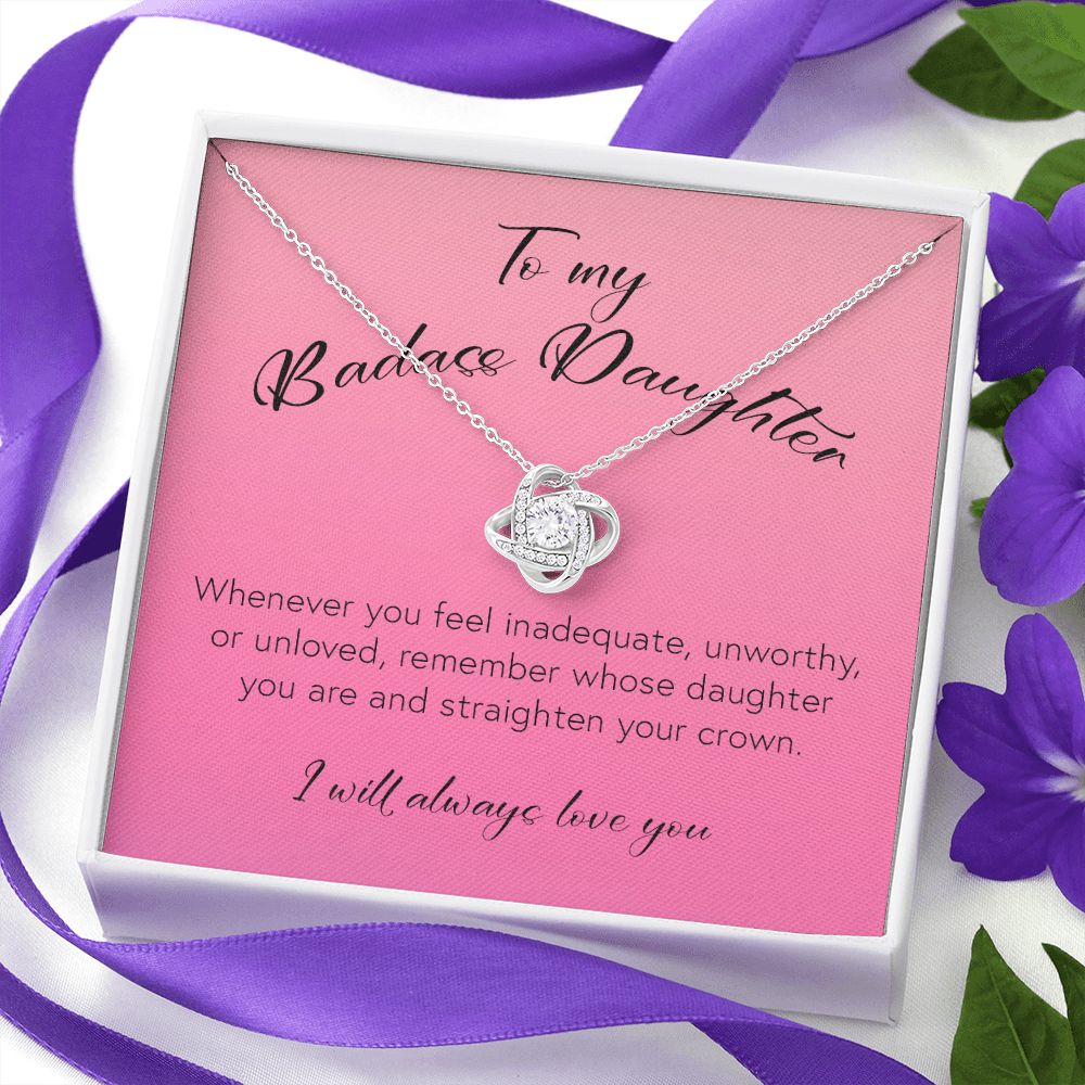 To My Badass Daughter, Love Knot Necklace