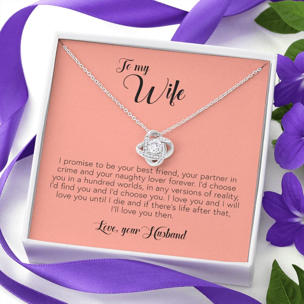 To My Wife, Love Knot Necklace