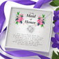 Love Knot Necklace, To My Maid of Honor