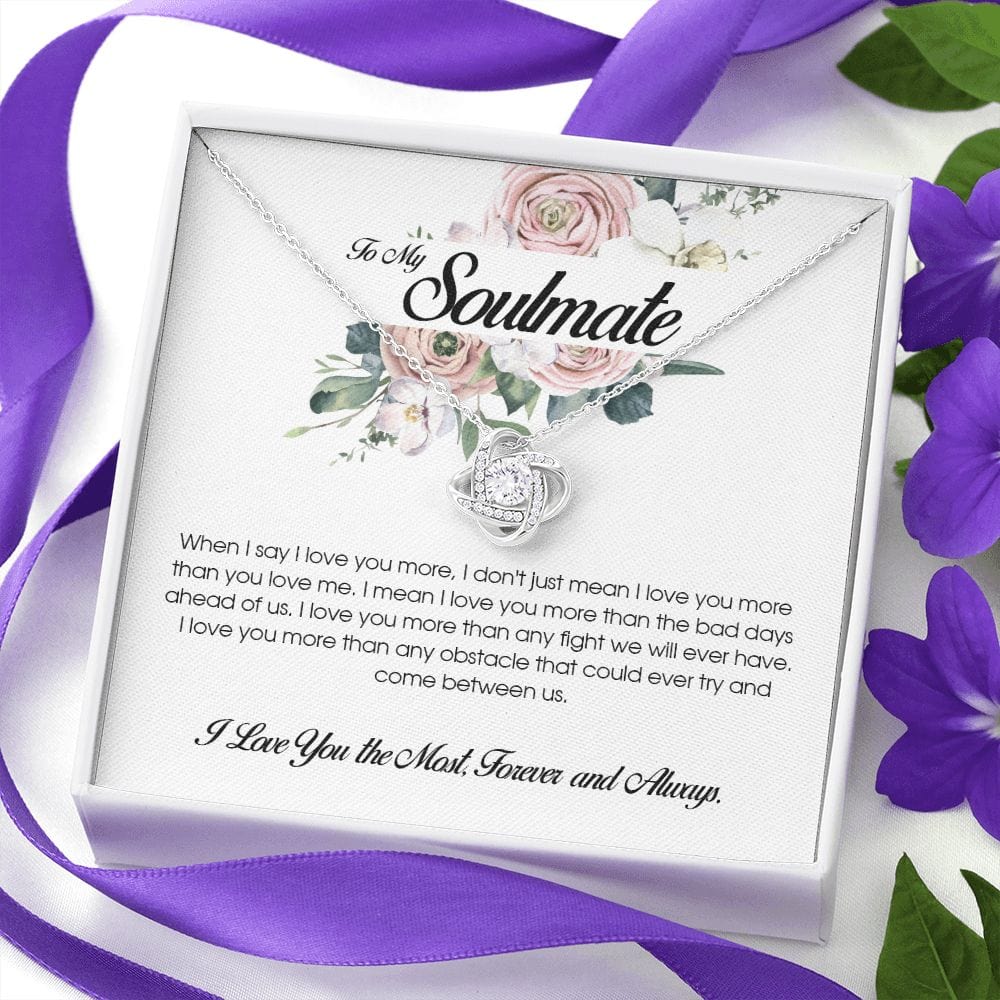 To My Soulmate, Love Knot Necklace