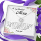 To My Beautiful Mom, Love Knot Necklace