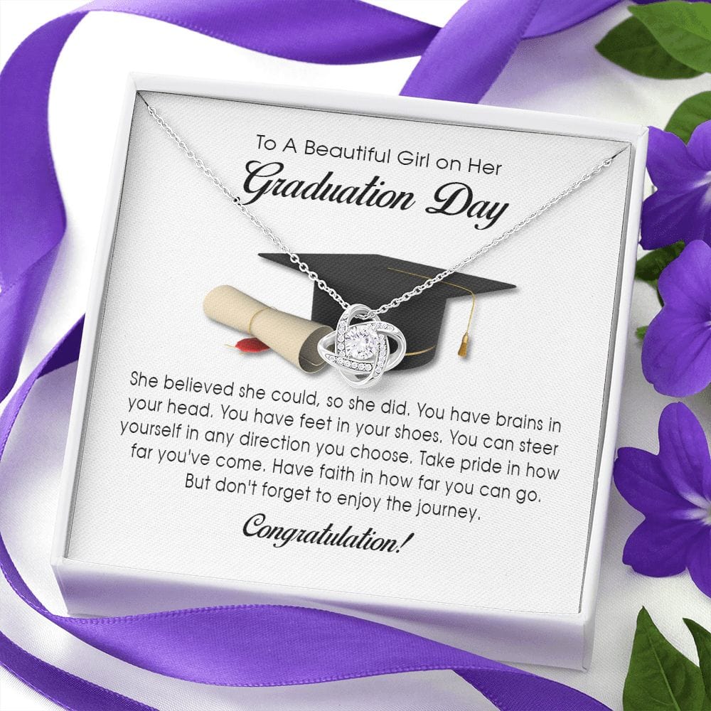Graduation Gift, Love Knot Necklace