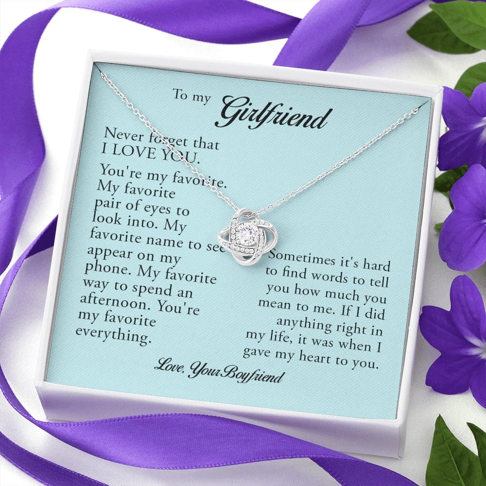 To My Girlfriend, Love Knot Necklace