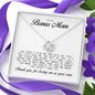 To my Bonus Mom Gift, Love Knot Necklace