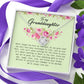 To My Granddaughter, Love Knot Necklace