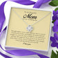 To My Beautiful Mom on My Wedding, Love Knot Necklace