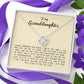 To My Granddaughter, Love Knot Necklace