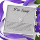 I Am Sorry, Love Knot Necklace