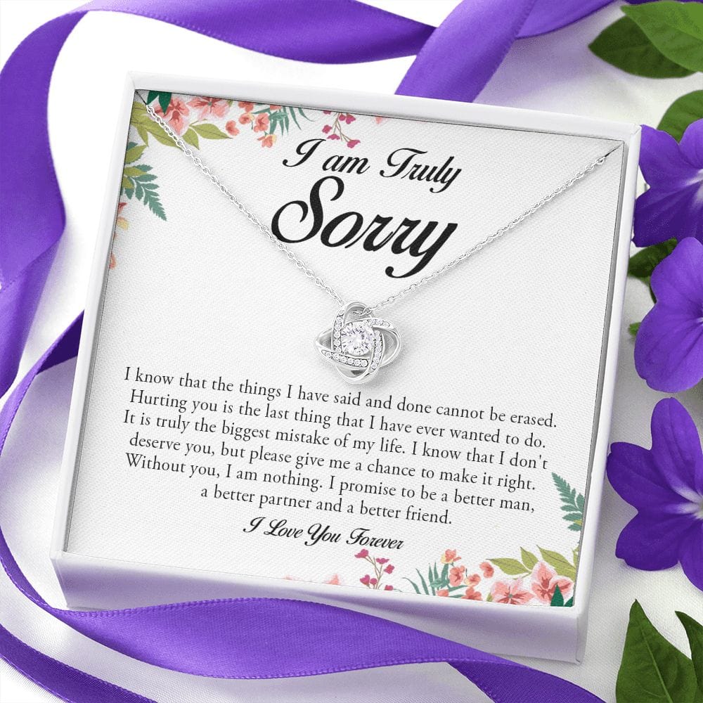 I Am Truly Sorry, Love Knot Necklace