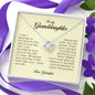 To My Granddaughter, Love Knot Necklace, Gift from Grandpa