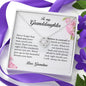 To My Granddaughter, Love Knot Necklace, Gift from Grandma