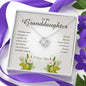 Love Knot Necklace, Jewelry Card for Granddaughter