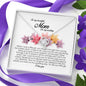 To My Beautiful Mom on my Wedding, Love Knot Necklace