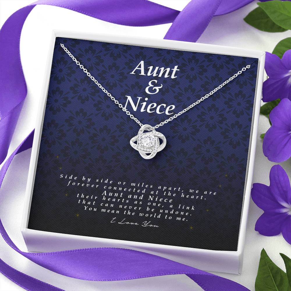 Aunt and Niece Gift, Love Knot Necklace