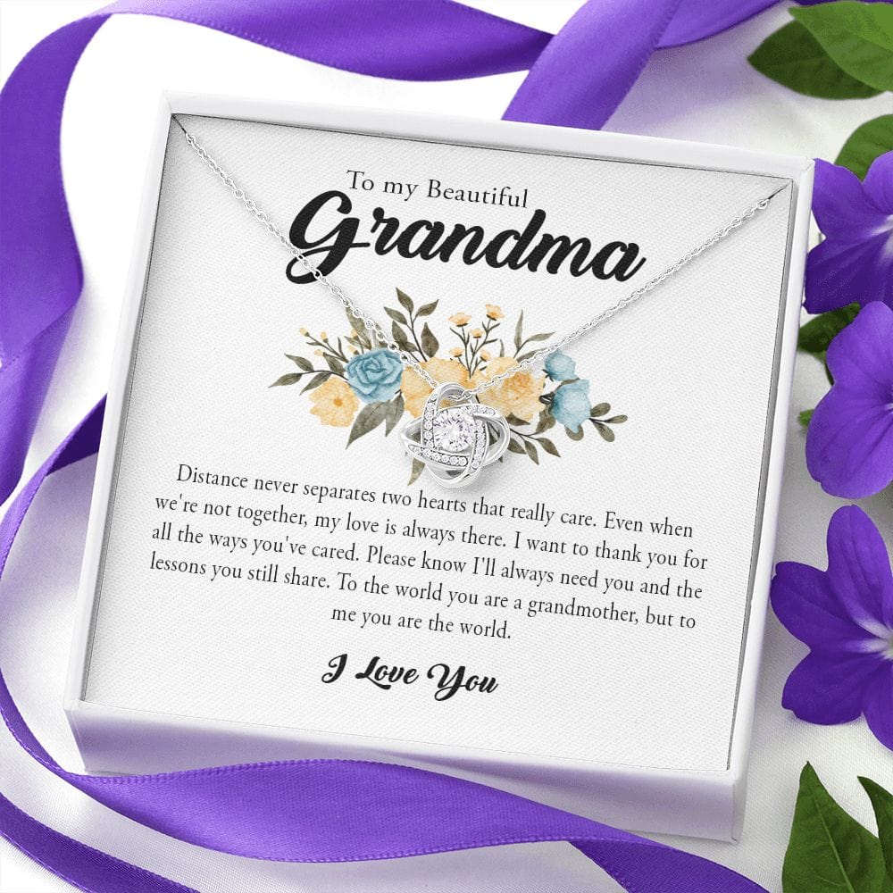 To My Beautiful Grandma, Love Knot Necklace