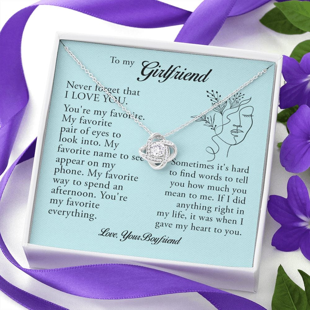 To My Girlfriend, Love Knot Necklace