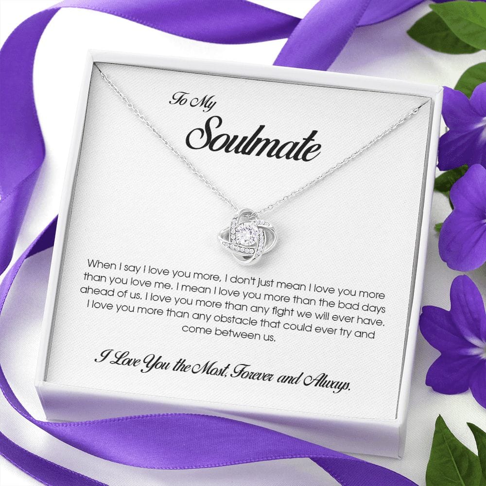 To My Soulmate, Love Knot Necklace