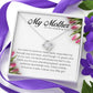My Mother on My Wedding Day Gift, Love Knot Necklace