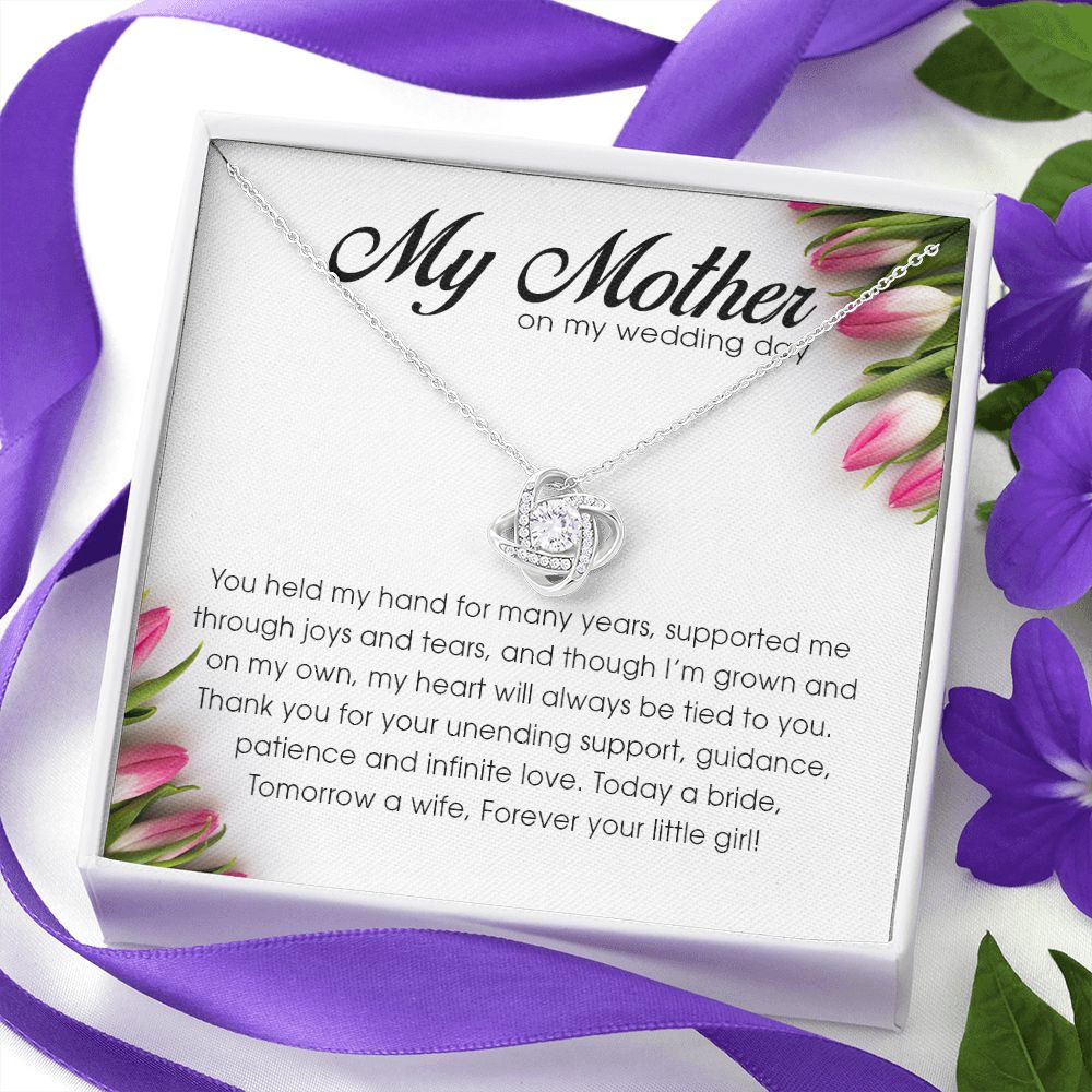 My Mother on My Wedding Day Gift, Love Knot Necklace