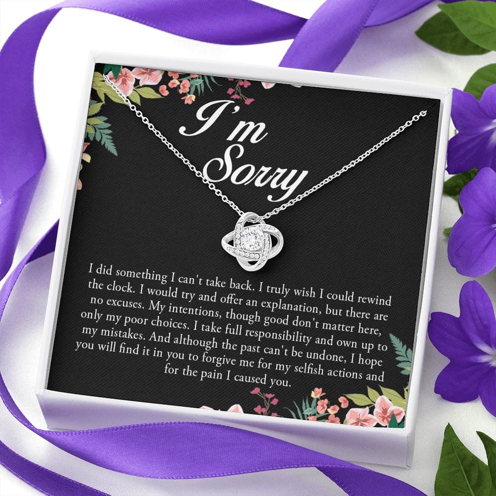 I Am Sorry, Love Knot Necklace