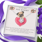 Love Knot Necklace, Pug Mom Gift, Dog Mom Gift, Pug Lover Gift, Pug Mom Christmas Gift, Pug Mommy Birthday Gift