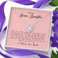 To My Bonus Daughter, Love Knot Necklace