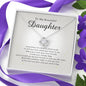 Love Knot Necklace, To My Beautiful Daughter, With Love From Mom / Dad