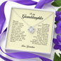 To My Granddaughter, Love Knot Necklace, Gift from Grandma