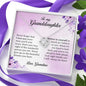 To My Granddaughter, Love Knot Necklace