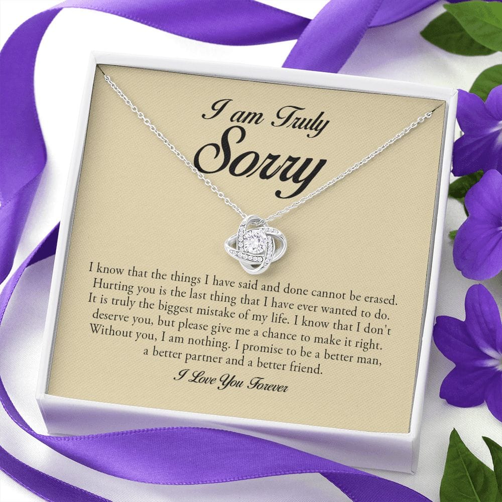I Am Truly Sorry, Love Knot Necklace