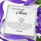 To My Beautiful Mom, Love Knot Necklace