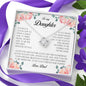 To My Daughter, Love Knot Necklace