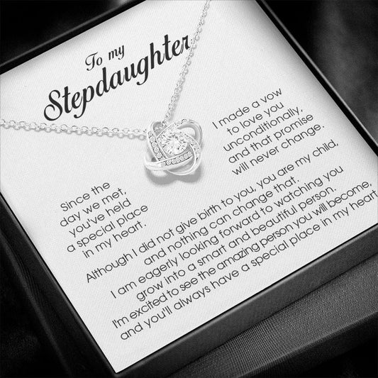 To My Stepdaughter Gift, Love Knot Necklace