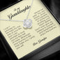 To My Granddaughter, Love Knot Necklace, Gift from Grandpa