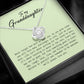 To My Granddaughter, Love Knot Necklace