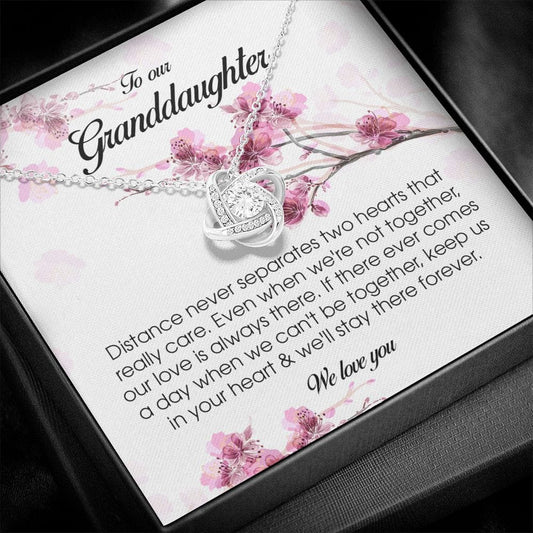 To Our Granddaughter, Love Knot Necklace