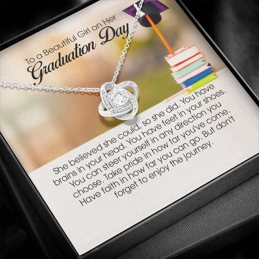 To a Beautiful Girl on Her Graduation Day, Love Knot Necklace