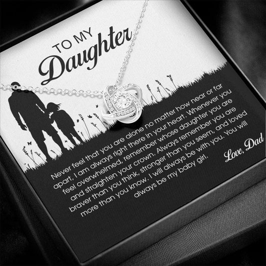 To My Daughter, Love Knot Necklace