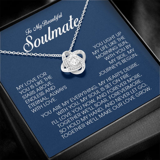 To My Beautiful Soulmate, Love Knot Necklace
