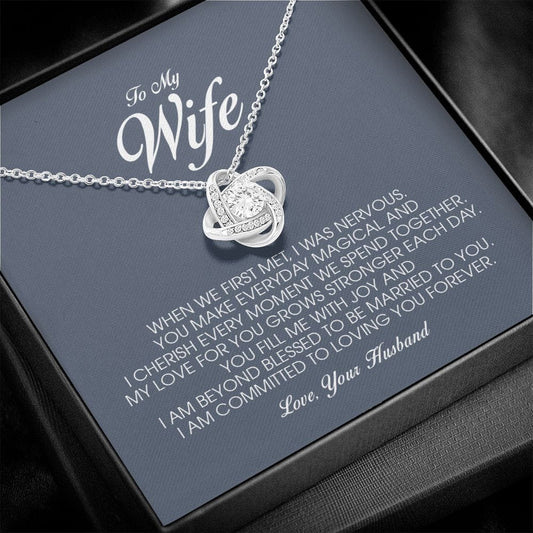 To My Wife, Love Knot Necklace