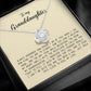 To My Granddaughter, Love Knot Necklace