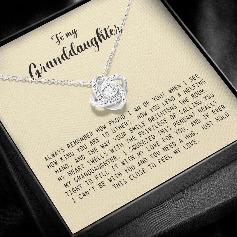 To My Granddaughter, Love Knot Necklace