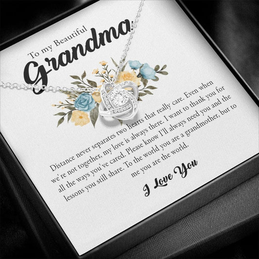 To My Beautiful Grandma, Love Knot Necklace