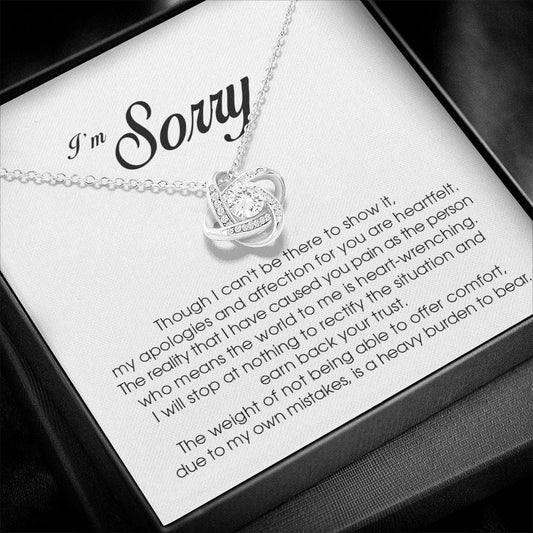 I'm Sorry Gift, Love Knot Necklace