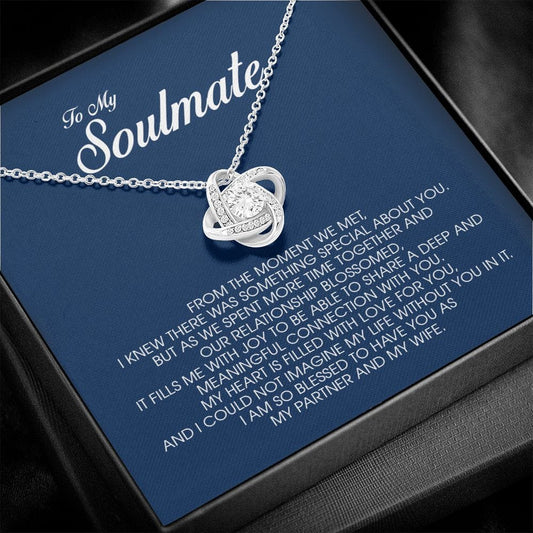 To My Soulmate, Love Knot Necklace