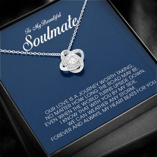 To My Beautiful Soulmate, Love Knot Necklace