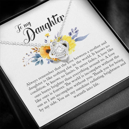 To My Daughter, Love Knot Necklace