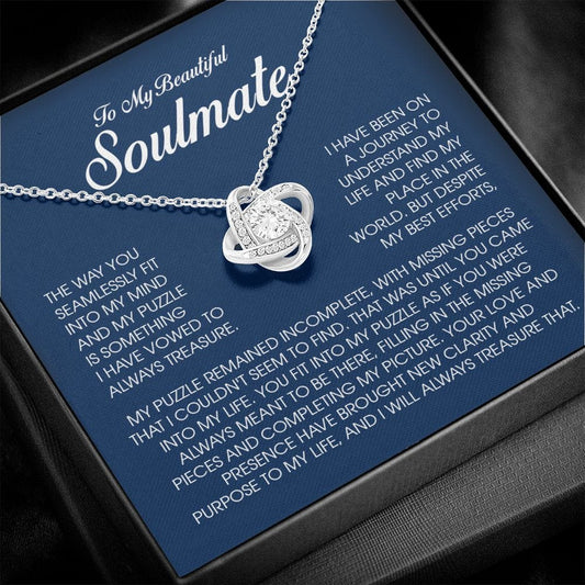 To My Beautiful Soulmate, Love Knot Necklace